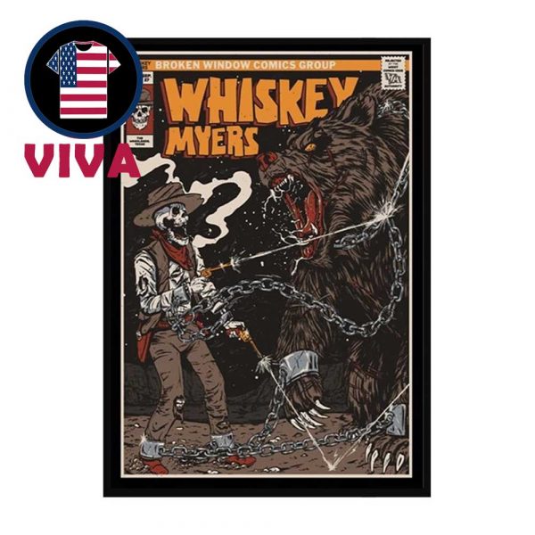 Whiskey Myers Woodlands TX 2025 September 27th Home Decor Poster Canvas