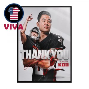 Younghoe Koo Thank You For Memories Atlanta Falcons Realease NFL 2025 Home Decor Poster Canvas