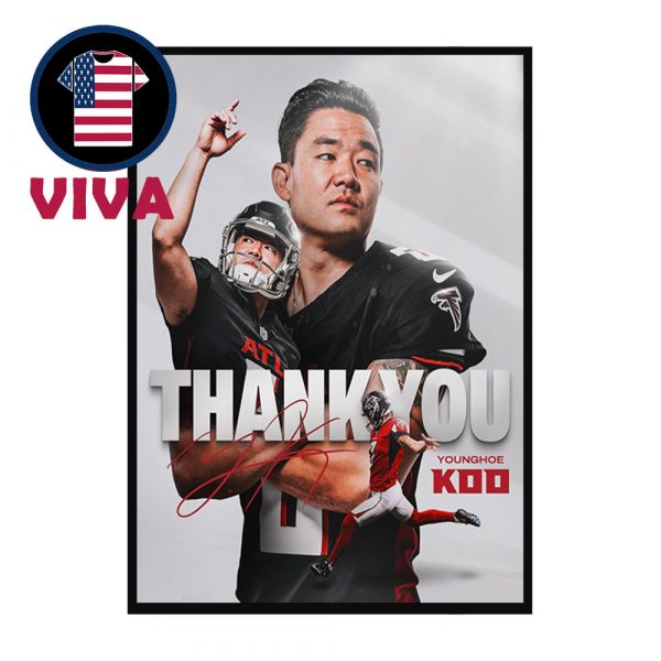 Younghoe Koo Thank You For Memories Atlanta Falcons Realease NFL 2025 Home Decor Poster Canvas