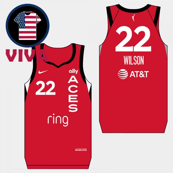 A’ja Wilson Las Vegas Aces Rebel Jersey