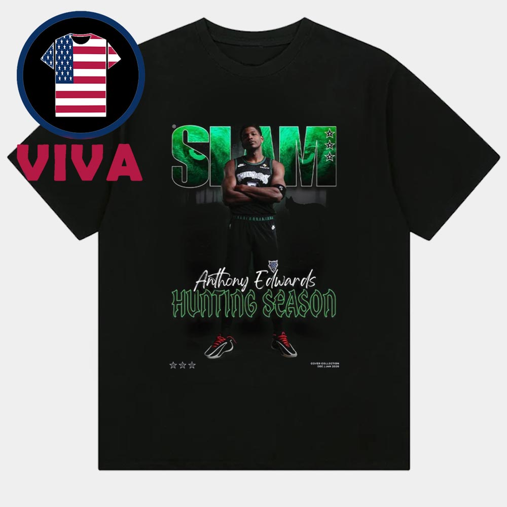Anthony Edwards Hunting Season NBA 2025 2026 Slam Cover 259 Unisex T-Shirt Hoodie Long Sleeve Anthony Edwards Hunting Season NBA 2025 2026 Slam Cover 259 Unisex T-Shirt Hoodie Long Sleeve