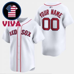 Boston Red Sox White Home Limited Nike MLB Custom Jersey