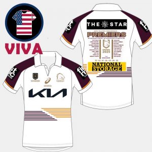 Brisbane Broncos National Rugby League NRL Premiers Champions 2025 Polo Shirt