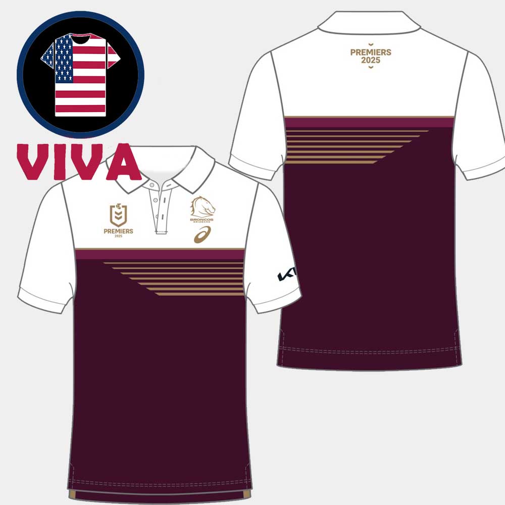 Brisbane Broncos National Rugby League Premiers Champions 2025 Polo Shirt Brisbane Broncos National Rugby League Premiers Champions 2025 Polo Shirt