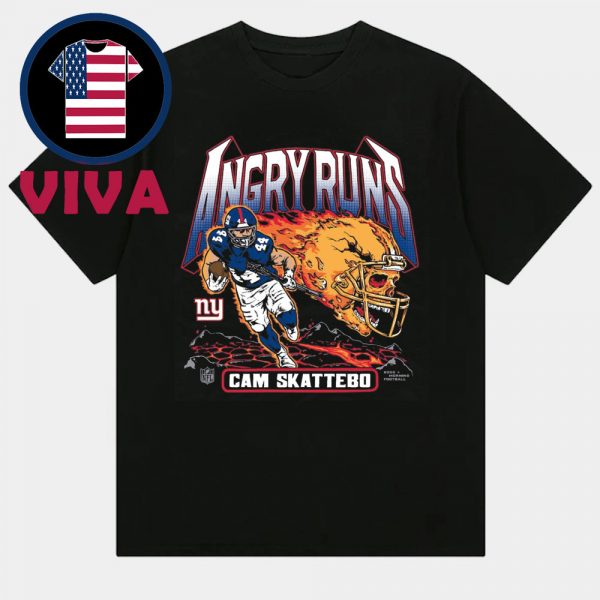 Cam Skattebo Angry Runs New York Giants Player Graphic Unisex T-Shirt