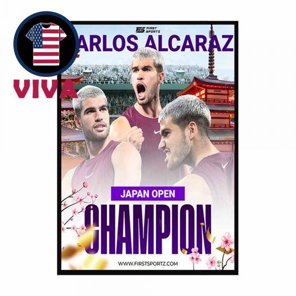 Carlos Alcaraz 2025 Tokyo Open Champions Home Decor Poster Canvas