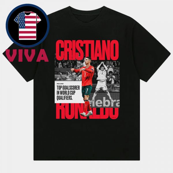 Cristiano Ronaldo Top Goal Scorer In World Cup Qualifiers 2025 Unisex T-Shirt