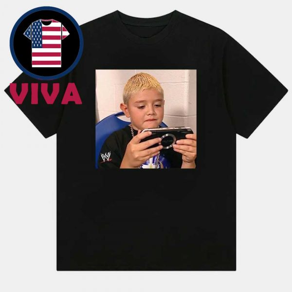 Dominik Mysterio Kid Young Playing PSP Unisex T-Shirt
