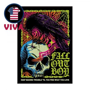 Fall Out Boy Halloween 2025 Drop Skull Home Decor Poster Canvas