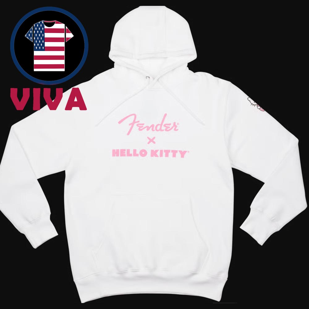 Fender x Hello Kitty Crewneck Logo All Over Print Hoodie Fender x Hello Kitty Crewneck Logo All Over Print Hoodie