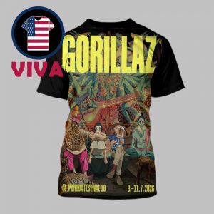 Gorillaz Pohoda Festival 2025 Slovensku Slovakia From July 9th To 11th All Over Print T-Shirt