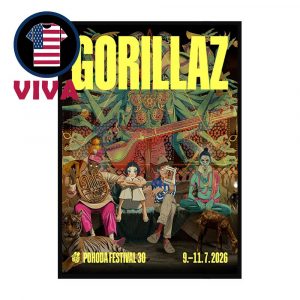 Gorillaz Pohoda Festival 2025 Slovensku Slovakia From July 9th To 11th Home Decor Poster Canvas