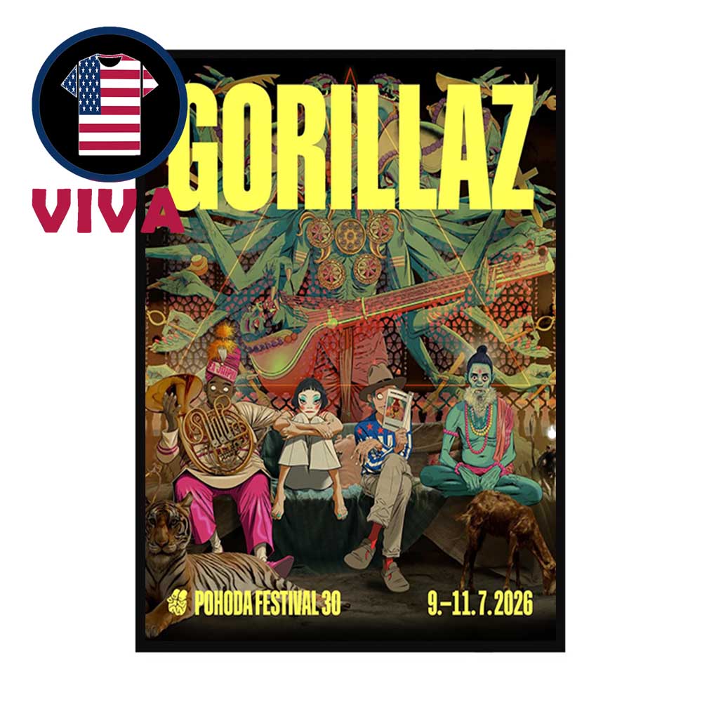 Gorillaz Pohoda Festival 2025 Slovensku Slovakia From July 9th To 11th Home Decor Poster Canvas Gorillaz Pohoda Festival 2025 Slovensku Slovakia From July 9th To 11th Home Decor Poster Canvas