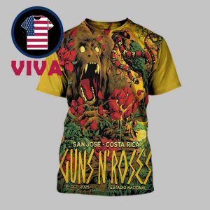 Guns N’ Roses Costa Rica 2025 San Jose Estadio Nacional October 1st All Over Print T-Shirt