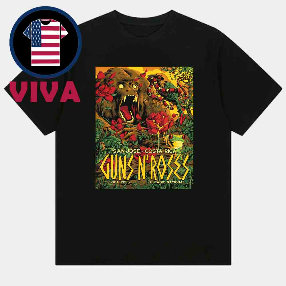 Guns N' Roses Costa Rica 2025 San Jose Estadio Nacional October 1st Unisex T-Shirt Guns N' Roses Costa Rica 2025 San Jose Estadio Nacional October 1st Unisex T-Shirt