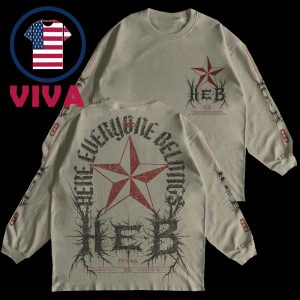 HEB x Connor Dwyer 2025 Metal Tee Here  Everyone Belongs All Over Print Shirt Long Sleeve