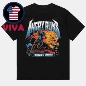 Jahmyr Gibbs Angry Runs 2025 Detroit Lions Unisex T-Shirt