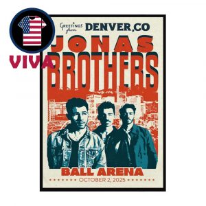 Jonas Brothers Ball Arena 2025 Denver CO On October 2nd Home Decor Poster Canvas