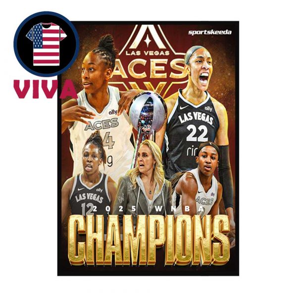 Las Vegas Aces 2025 WNBA Champions Back To Back Home Decor Poster Canvas