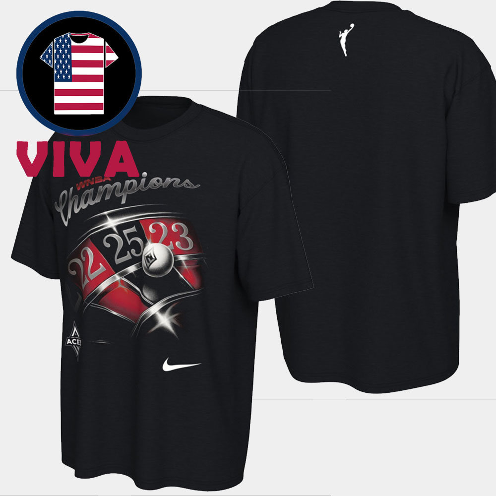Las Vegas Aces 2025 WNBA Champions Elevates Two Sided T-Shirt Las Vegas Aces 2025 WNBA Champions Elevates Two Sided T-Shirt