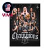 Las Vegas Aces 2025 WNBA Champions Back To Back Home Decor Poster Canvas