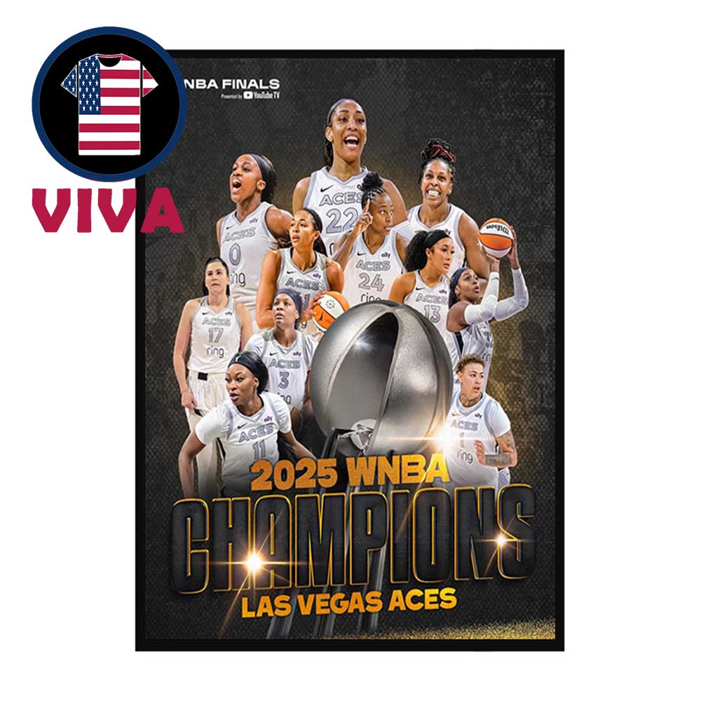 Las Vegas Aces 2025 WNBA Champions Winner Home Decor Poster Canvas Las Vegas Aces 2025 WNBA Champions Winner Home Decor Poster Canvas