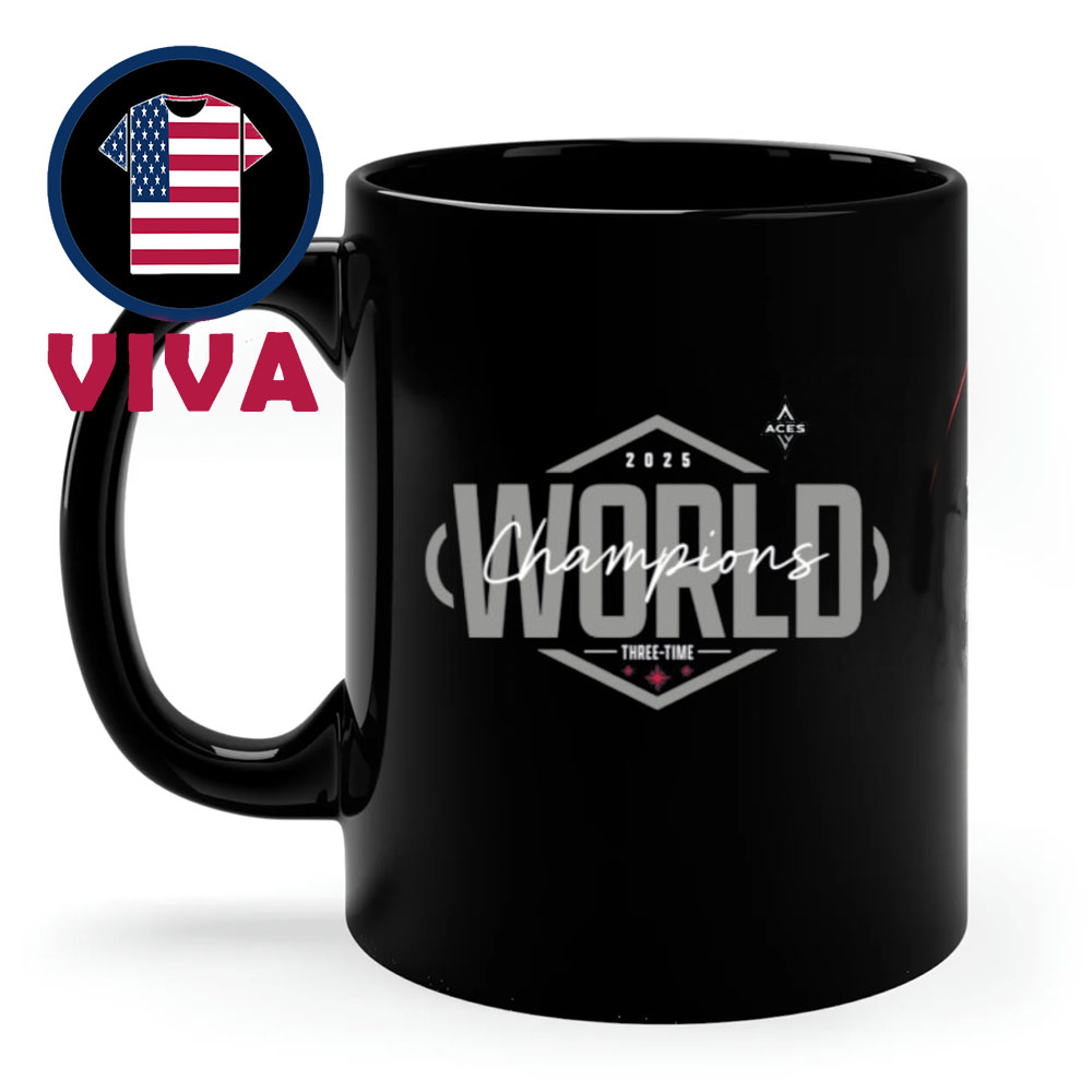 Las Vegas Aces 2025 WNBA World Champions Ceramic Mug Cup Las Vegas Aces 2025 WNBA World Champions Ceramic Mug Cup