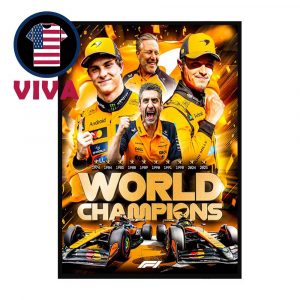 McLaren F1 Team 2025 Constructors Champions Home Decor Poster Canvas