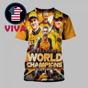 McLaren F1 Team 2025 Constructors Champions All Over Print T Shirt