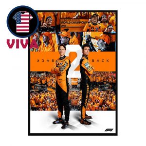 McLaren F1 Team 2025 Constructors Champions Back To Back Home Decor Poster Canvas