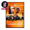 McLaren F1 Team Constructors Champions 2025 Back To Back Home Decor Poster Canvas