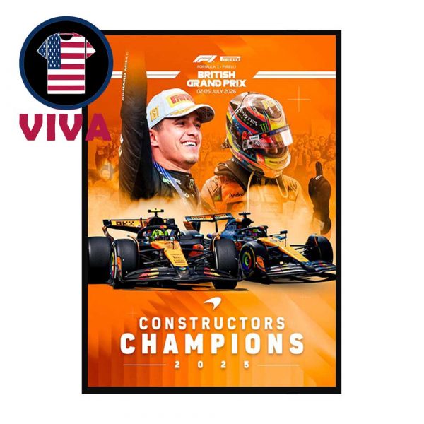 McLaren F1 Team Constructors Champions 2025 Home Decor Poster Canvas