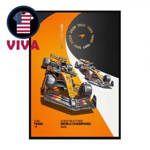 McLaren Formula 1 Team 2025 Constructors Champions Home Decor Poster Canvas
