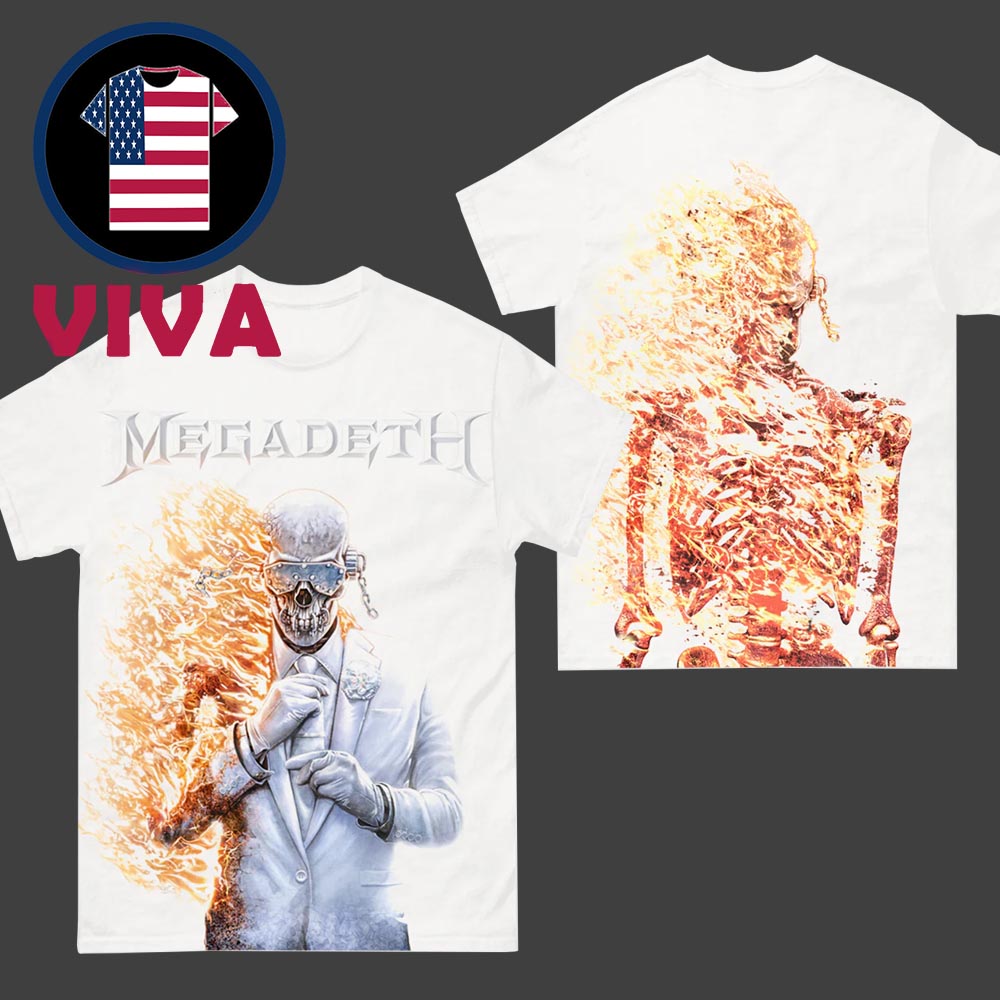 Megadeth Flame Vic Jumbo Final Album All Over Print T-Shirt Megadeth Flame Vic Jumbo Final Album All Over Print T-Shirt