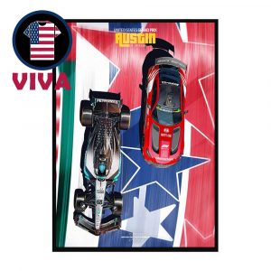 Mercedes AMG PETRONAS F1 Team USA Gran Prix GP Austin 2025 Home Decor Poster Canvas