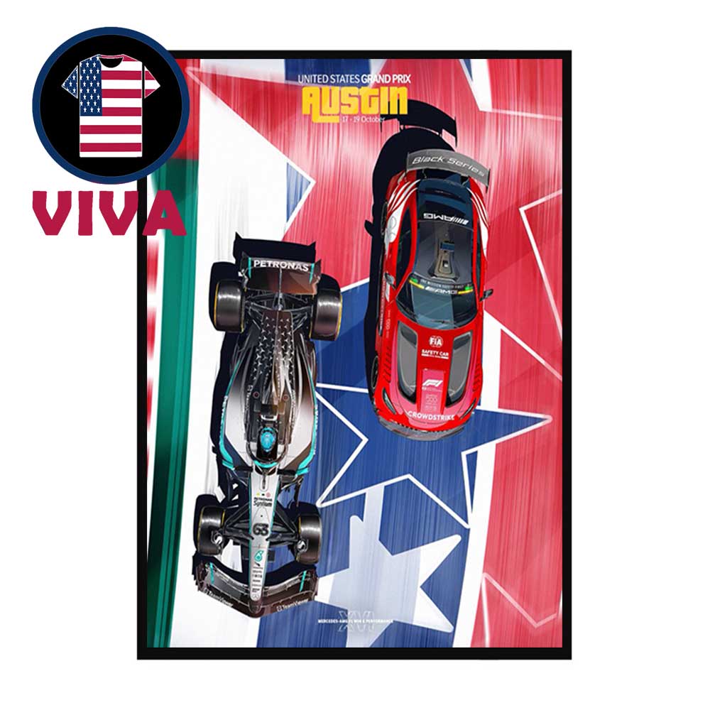 Mercedes AMG PETRONAS F1 Team USA Gran Prix GP Austin 2025 Home Decor Poster Canvas Mercedes AMG PETRONAS F1 Team USA Gran Prix GP Austin 2025 Home Decor Poster Canvas