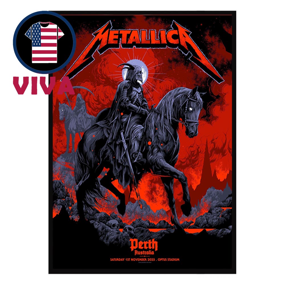 Metallica Perth 2025 Optus Stadium On November 1st Home Decor Poster Canvas Metallica Perth 2025 Optus Stadium On November 1st Home Decor Poster Canvas