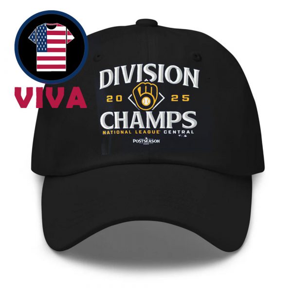 Milwaukee Brewers 2025 NL Central Division Champions Classic Hat Cap Snapback