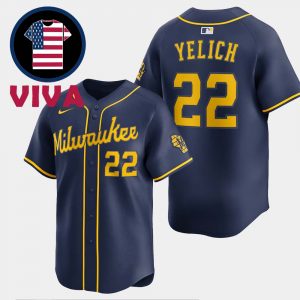 Milwaukee Brewers Christian Yelich Nike Navy Alternate Limited Jersey