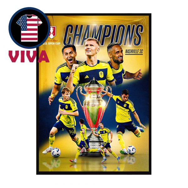 Nashville SC US Open Cup Champions 2025 Home Decor Poster Canvas