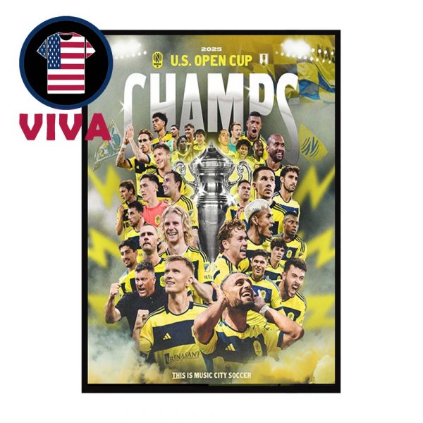 Nashville Soccer Club 2025 US Open Cup Champions Home Decor Poster Canvas