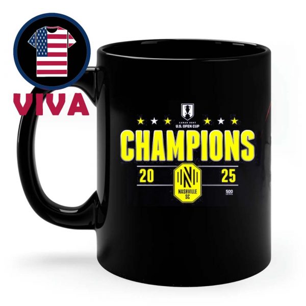 Nashville Soccer Club 2025 US Open Cup Champions Ceramic Mug Cup