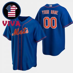 New York Mets Nike Royal Alternate Replica Custom Jersey