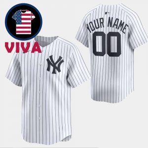 New York Yankees White Home Limited Nike MLB Custom Jersey