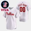 Philadelphia Phillies White Home Replica Nike MLB Custom Jersey