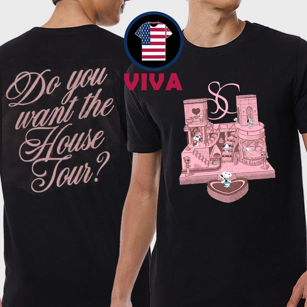 Sabrina Carpenter Do You Want The House Tour 2025 Two Sided Unisex T-Shirt Sabrina Carpenter Do You Want The House Tour 2025 Two Sided Unisex T-Shirt