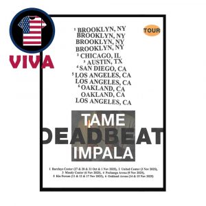 Tame Impala Deadbeat Tour Dates 2025 Home Decor Poster Canvas