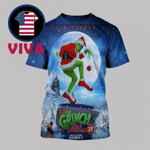 The Grinch Stole Christmas 2025 Back In Theaters December 12th 25th Anniversary All Over Print T-Shirt