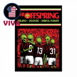 The Offspring Unipol Forum Milano 2025 September 29th Home Decor Poster Canvas