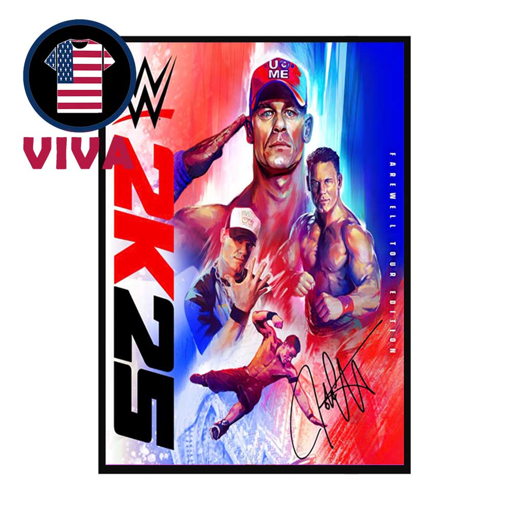 WWE 2K25 John Cena Farewell Tour 2025 Art Cover Home Decor Poster Canvas WWE 2K25 John Cena Farewell Tour 2025 Art Cover Home Decor Poster Canvas